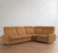 Parker Leather Reversible Power Reclining Wedge Sectional (114")