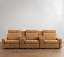 Parker Leather Power Reclining Storage Sofa (91"&ndash;137")