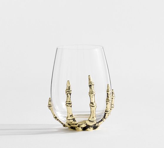Skeleton Stemless Wine Glasses