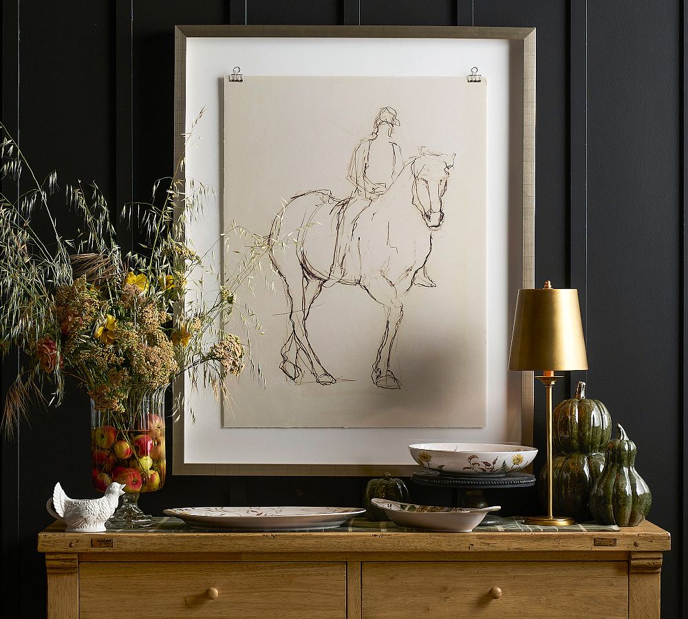 Rider and Horse Framed Print by Pottery Barn