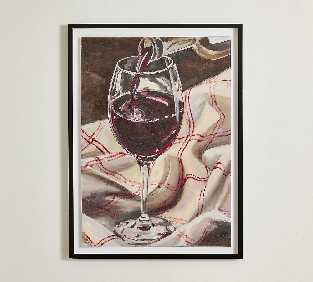 Poured Pinot Framed Print by Pottery Barn