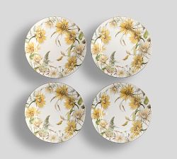 Bedford Harvest Stoneware Round Appetizer Plates - Set of 4