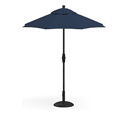 Open Box: 6' Round Outdoor Patio Umbrella, Rustproof Aluminum Tilt Frame - Sunbrella®; Cobalt