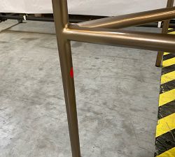 Open Box: Baldwin Upholstered Metal Bar Stool (30.5") - Brass, Performance Everyday Velvet Fern