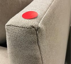 Open Box: Big Sur Square Arm Right Loveseat - Performance Heathered Basketweave Oatmeal