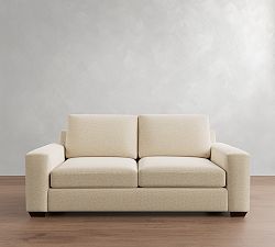 Open Box: Big Sur Square Arm Upholstered Sofa (83"), 2X2 - Performance Boucle Oatmeal