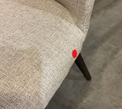 Open Box: Brea Upholstered Dining Side Chair - Basketweave Slub Ash, Coffee Bean Legs