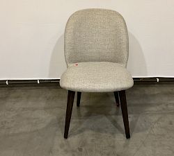 Open Box: Brea Upholstered Dining Side Chair - Basketweave Slub Ash, Coffee Bean Legs