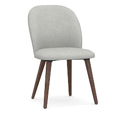 Open Box: Brea Upholstered Dining Side Chair - Basketweave Slub Ash, Coffee Bean Legs