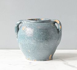 Open Box: Found Terracotta Amphora (13") - Blue
