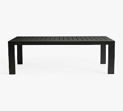 Open Box: Malibu Metal Grand Outdoor Dining Table (98") - Black