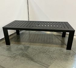 Open Box: Malibu Metal Grand Outdoor Dining Table (98") - Black