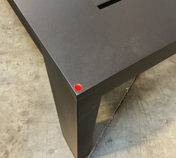 Open Box: Malibu Metal Grand Outdoor Dining Table (98") - Black