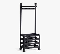 Open Box: Malibu Metal Outdoor Pool Storage, All In One (30"W x 17"D x 72"H) - Powder Coated Black
