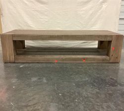 Open Box: Rockport Grand Rectangular Coffee Table (66") - Cocoa Brown