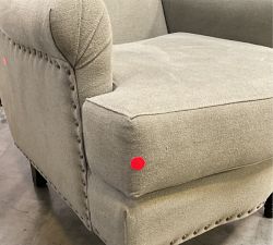 Open Box: SoMa Delancey Upholstered Wingback Armchair - Performance Rustic Linen Olive