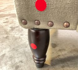Open Box: SoMa Delancey Upholstered Wingback Armchair - Performance Rustic Linen Olive
