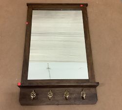 Open Box: Summerville Mirror With Hooks - Tuscan Brown