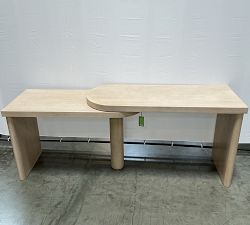 Open Box: Cayman L-Shaped Rotating Desk (50") - Biscotti