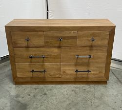 Open Box: Oakleigh 7-Drawer Dresser (57") - Heirloom Wheat, Traditional Hardware