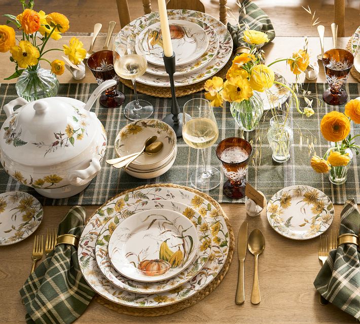 Bedford Harvest Stoneware Appetizer Plates Set | Pottery Barn