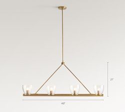 Chamberlin Metal Linear Chandelier (48")
