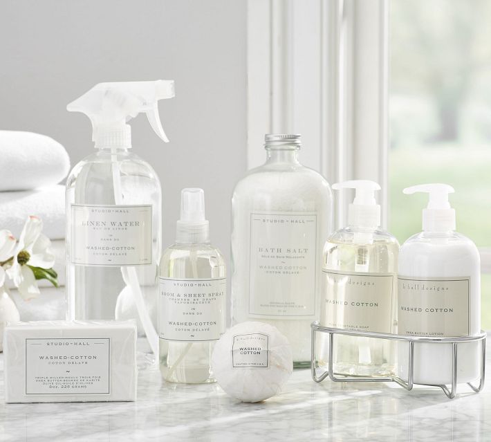K. Hall Washed Cotton Lotion Pump | Pottery Barn