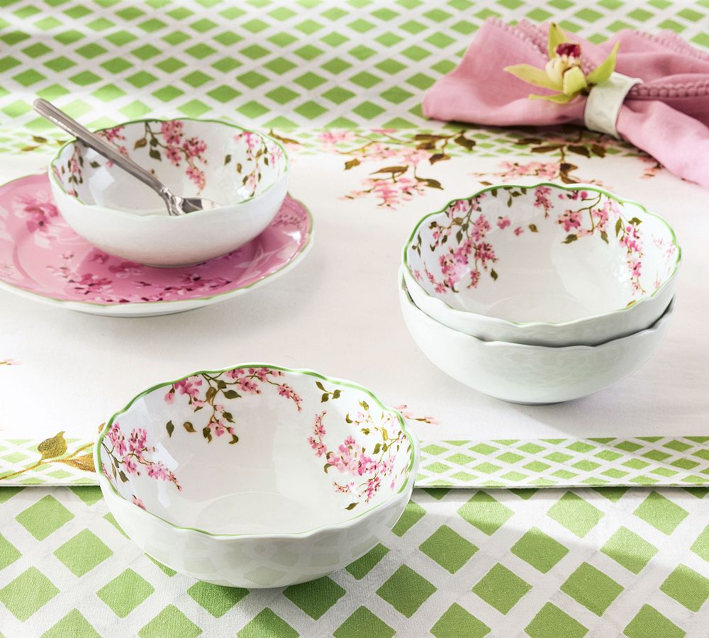 Monique Lhuillier Garden Trellis Cereal Bowls - Set of 4 by Pottery Barn