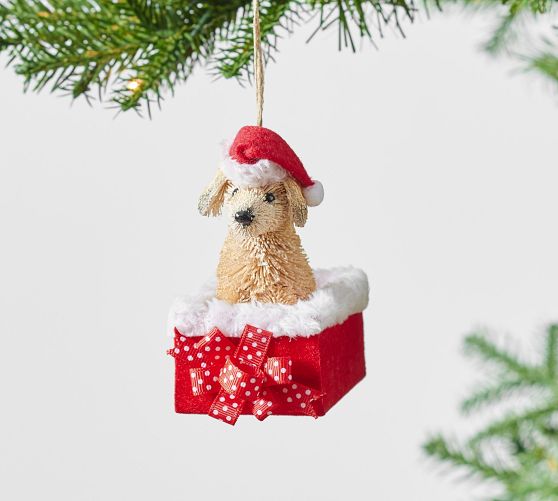 Bottlebrush Puppy Ornament