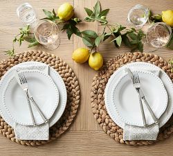 Emma Beaded Stoneware Dinner Plates