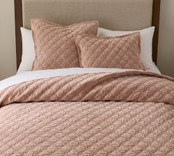 Velvet Lattice Handcrafted Quilt | Pottery Barn