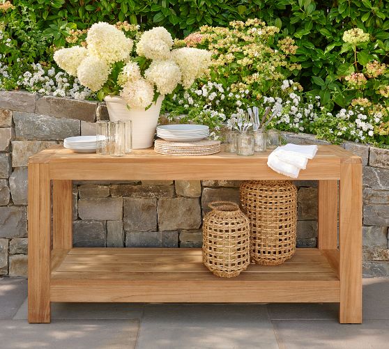 Malibu Teak Outdoor Console Table (60