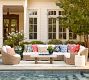 Pomona Concrete &amp; Acacia Rectangular Outdoor Coffee Table (50")