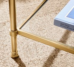 Everson Square Glass Coffee Table (34")