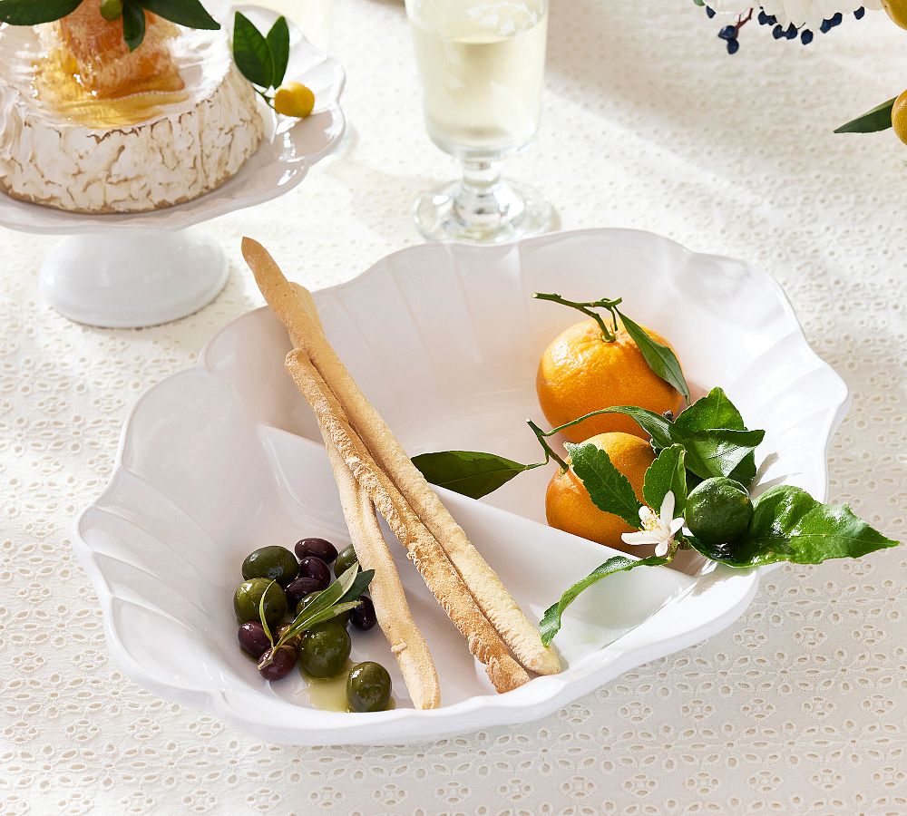 Monique Lhuillier Juliana Scalloped Multi-Condiment Serving Bowl