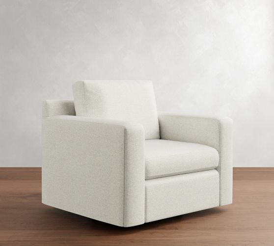 Shasta Square Arm Swivel Chair by Pottery Barn