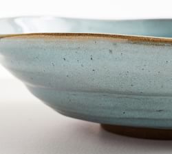 Blue Ombre Reactive Glazed Decorative Bowl