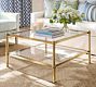 Everson Square Glass Coffee Table (34")