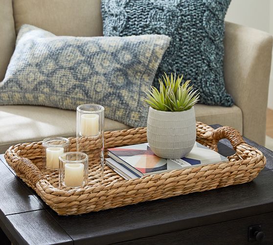Handwoven Seagrass Rectangular Tray