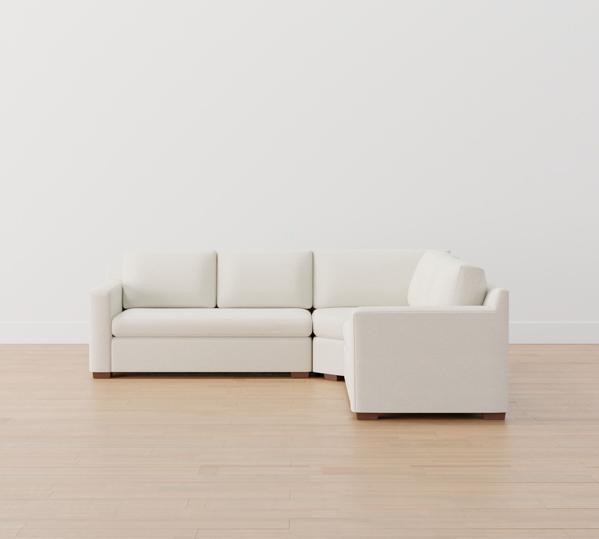 Shasta Square Arm 3-Piece L-Shaped Wedge Sectional (105"&ndash;110") - thumbnail 5