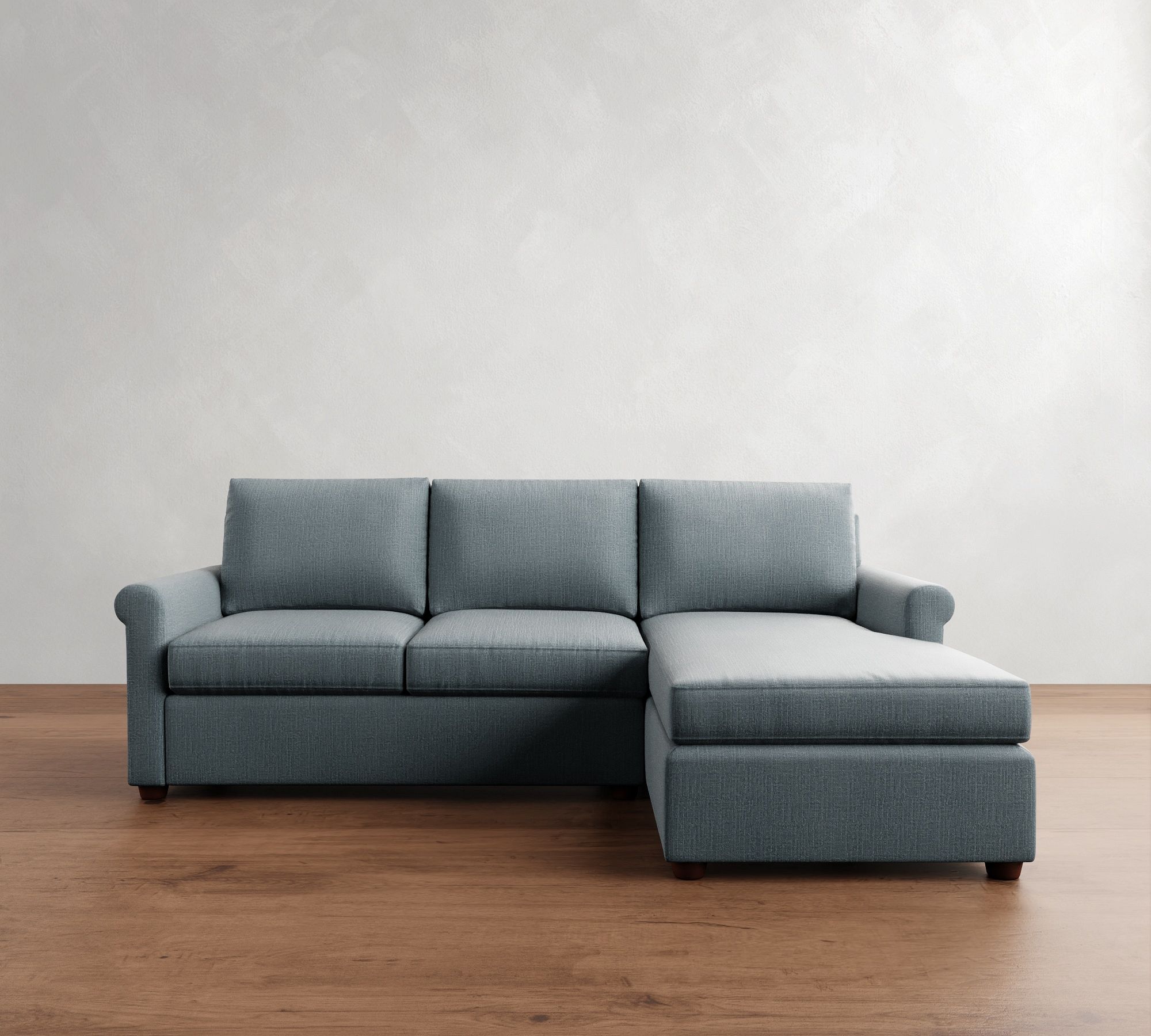 Cameron Modern Roll Arm Chaise Sectional (100") - thumbnail 10