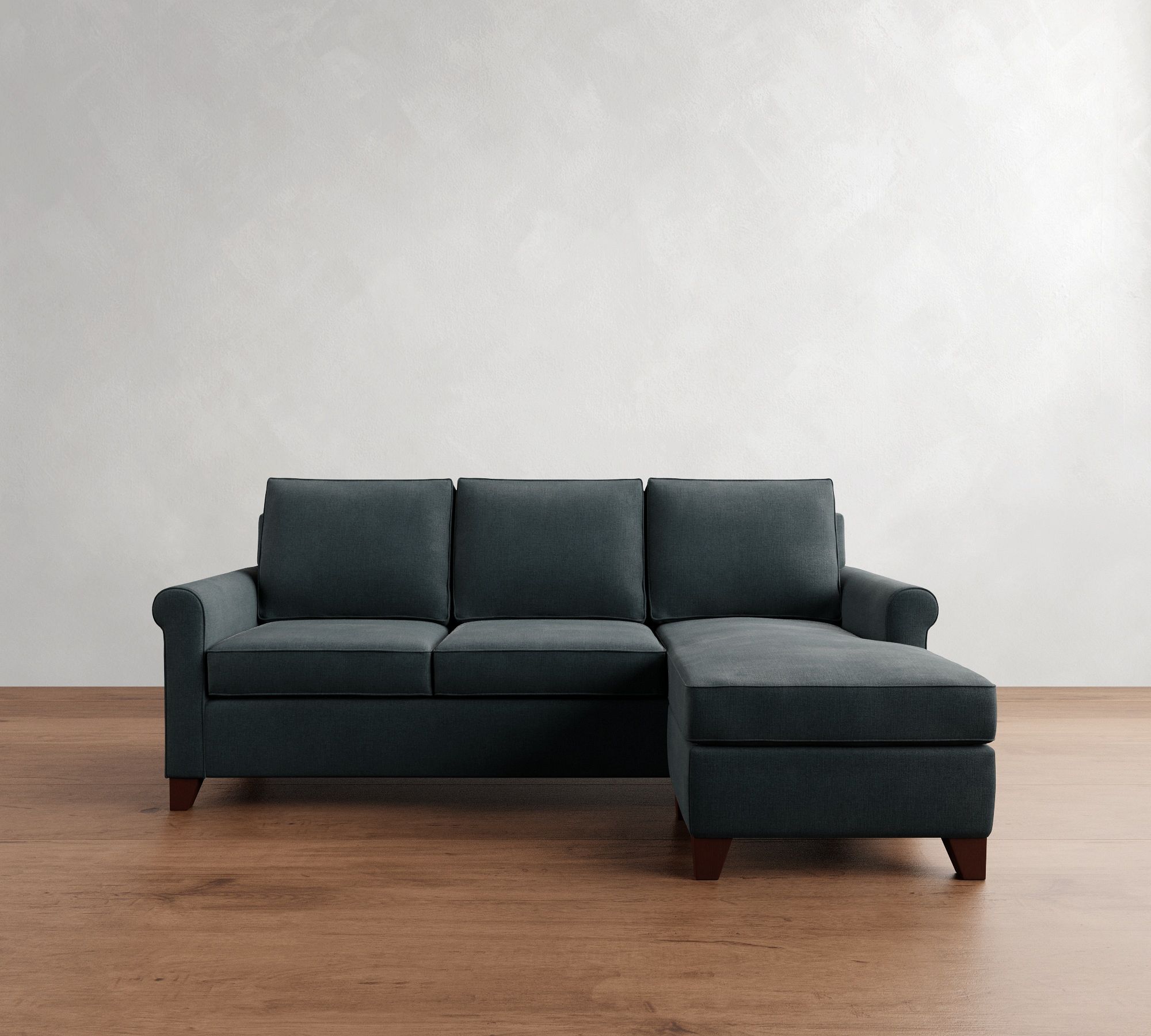 Cameron Roll Arm Reversible Chaise Sleeper Sectional (89") - thumbnail 2