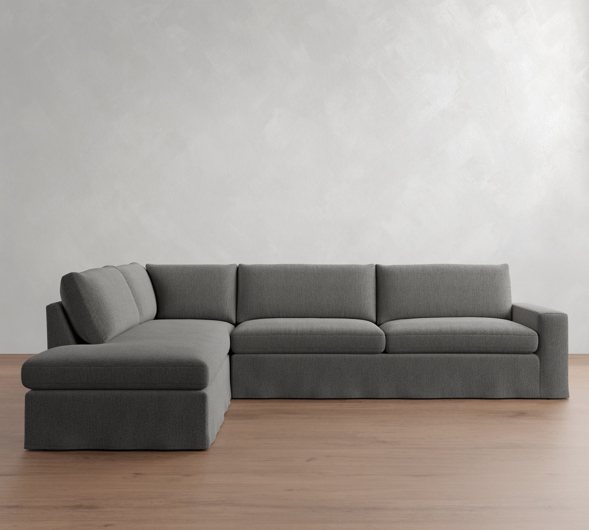 Sierra Slipcovered Return Bumper Sectional (126"&ndash;138") - thumbnail 7