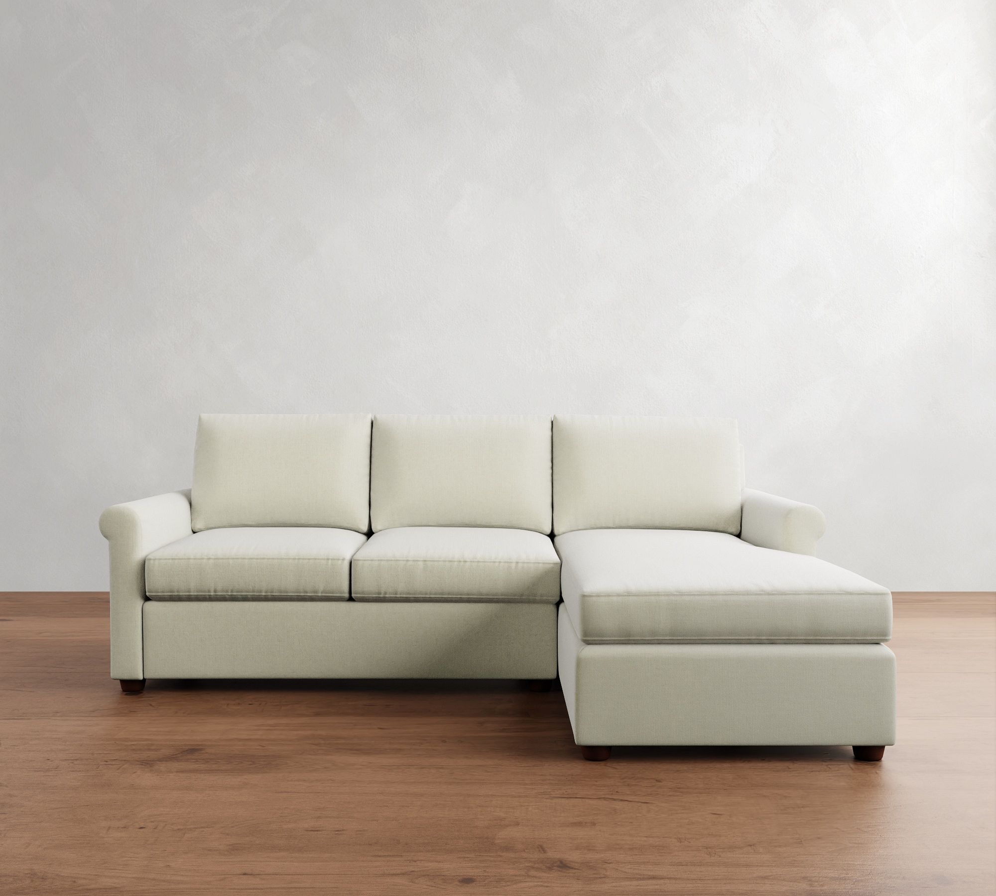 Cameron Modern Roll Arm Chaise Sectional (100") - thumbnail 8