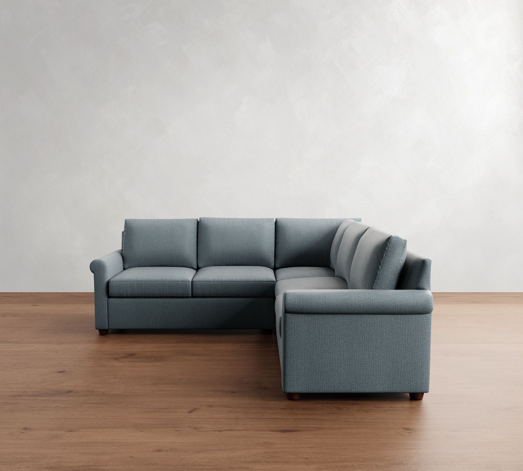 Cameron Modern Roll Arm 3-Piece L-Shaped Sectional (100")
