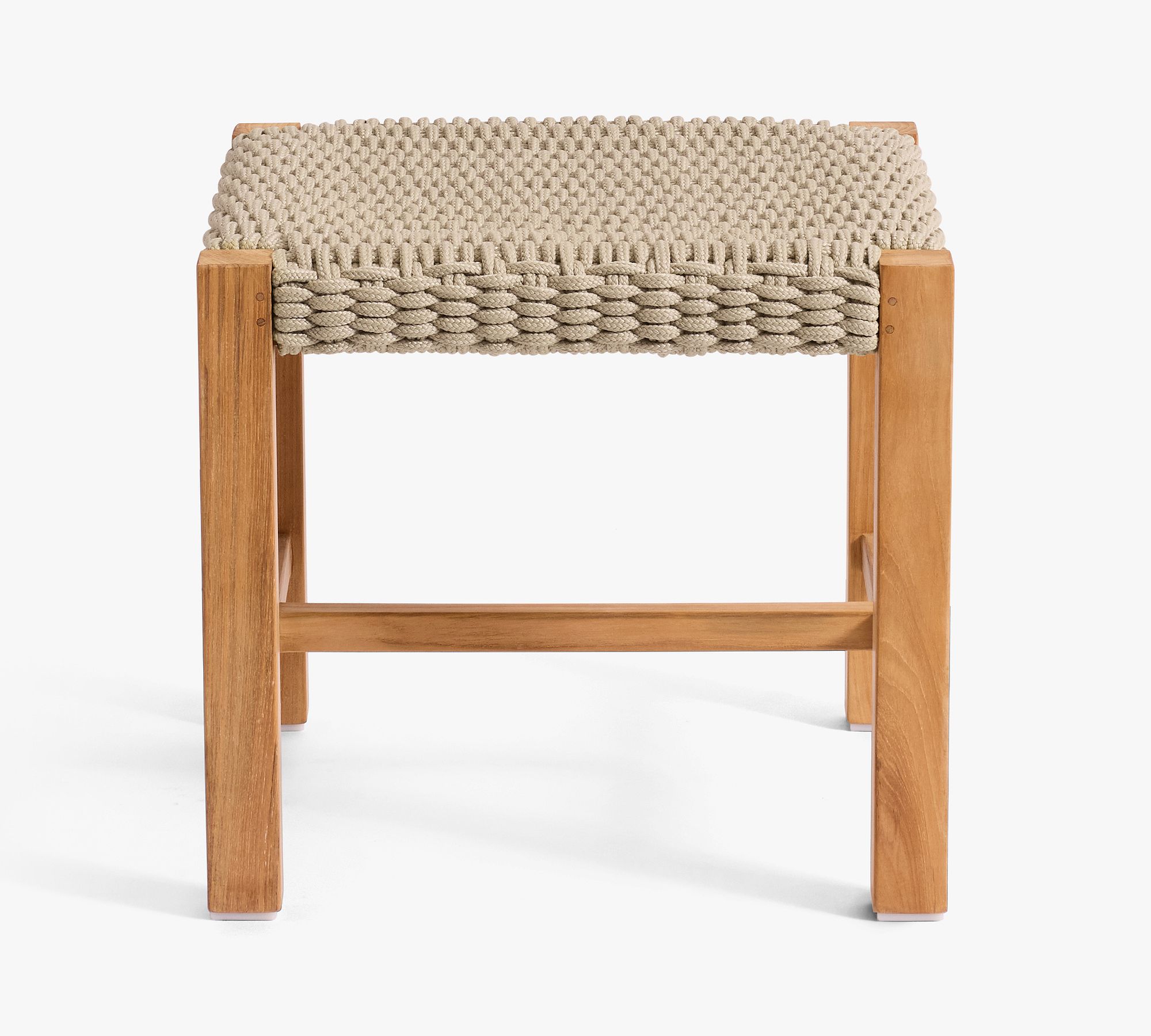 Malibu Teak &amp; Rope Square Outdoor Accent Table (20")
