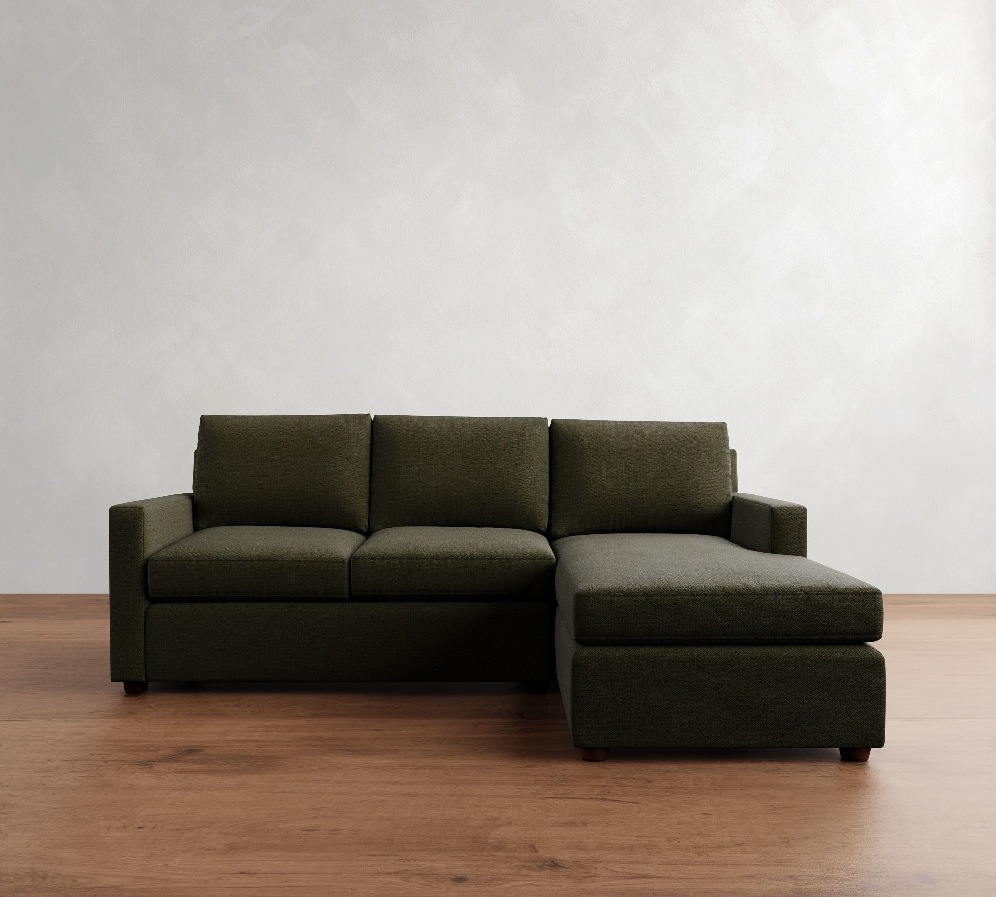 Cameron Modern Square Arm Chaise Sectional (98")