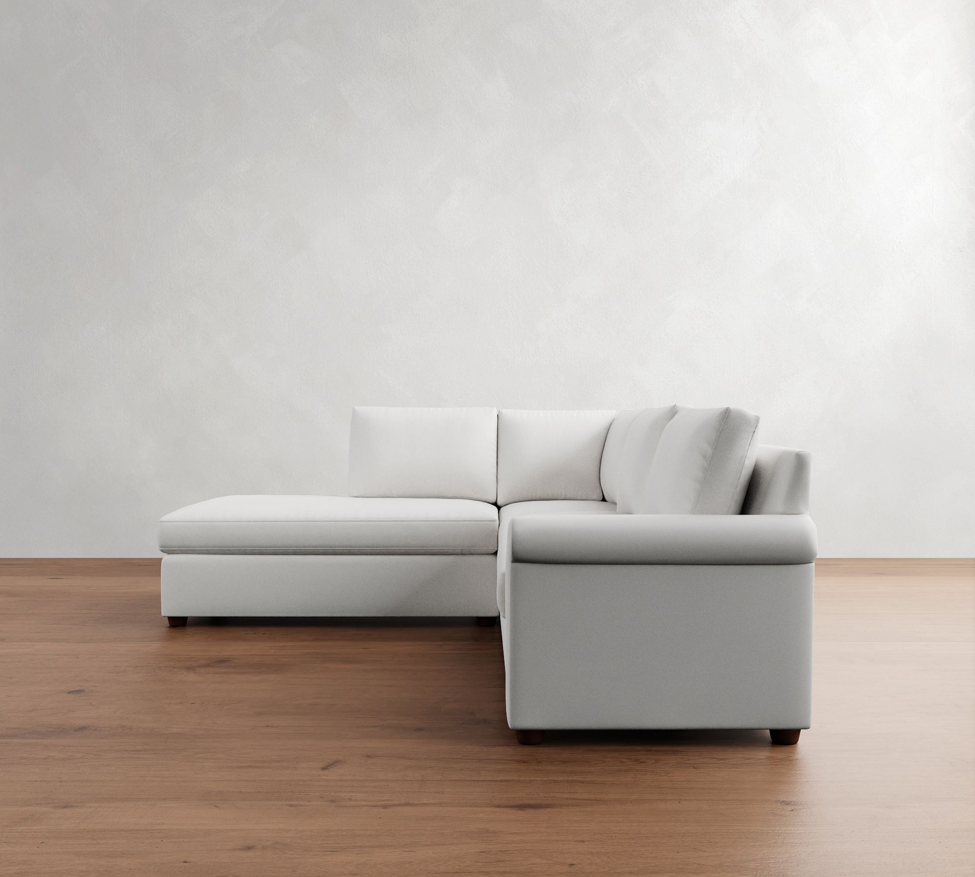 Cameron Modern Roll Arm 3-Piece Bumper Sectional (100") - thumbnail 6