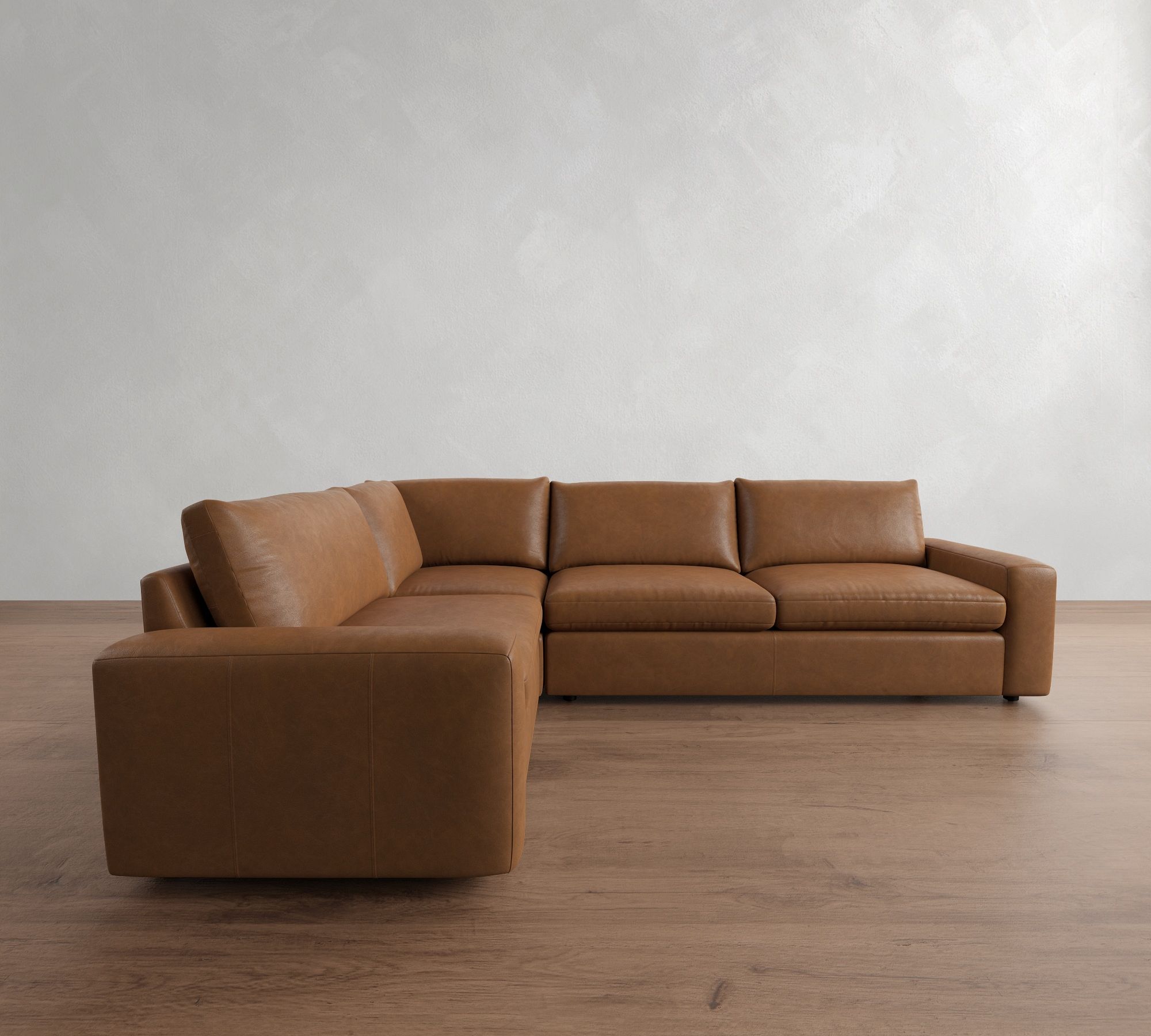 Sierra Leather 3-Piece Sectional (128")