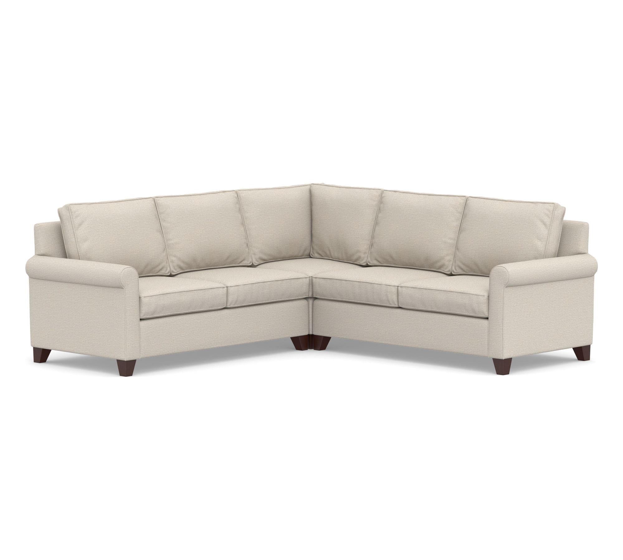 Cameron Roll Arm 3-Piece L-Shaped Sectional (100")